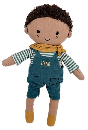 wunderwunsch Smallfoot Stoffpuppe personalisierbar, Puppe mit Namen, als Taufgeschenk Mädchen, Geschenk Geburt, Puppe, Baby, 1. Geburtstag Girly, Kuscheltier (Junge)