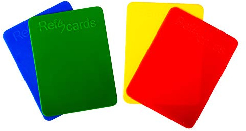 RefStuff RefScards set di cartellini per arbitro| Cartellini rossi e gialli per arbitro Cartellini per ammonizione e licenziamento