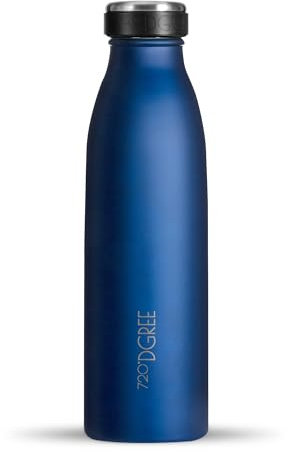 720°DGREE Edelstahl Trinkflasche “milkyBottle” - 500ml - Perfekt für Kinder, BPA-Frei, Auslaufsicher, Kohlensäure geeignet - Kleine Thermosflasche für Sprudel, Sport, Schule, Fitness