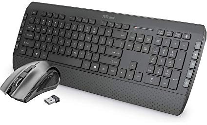 Trust 23415 Tecla-2 tastiera wireless QWERTZ mouse senza fili nero