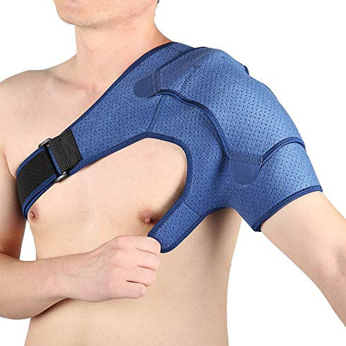 Haofy Shoulder Support for Men Women, Adjustable Shoulder Brace Neoprene Rotator Cuff Support Strap for Dislocated AC Joint, Bursitis, Frozen Shoulder, Shoulder Compression Sleeve for Left and Right