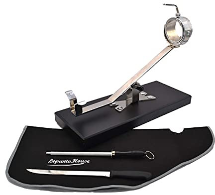 Jamonero Giratorio basculante Giratorio, Soporte jamonero + Set de Corte con Cuchillo jamonero, chaira y Cubre Jamon: (Base Madera Negra)…
