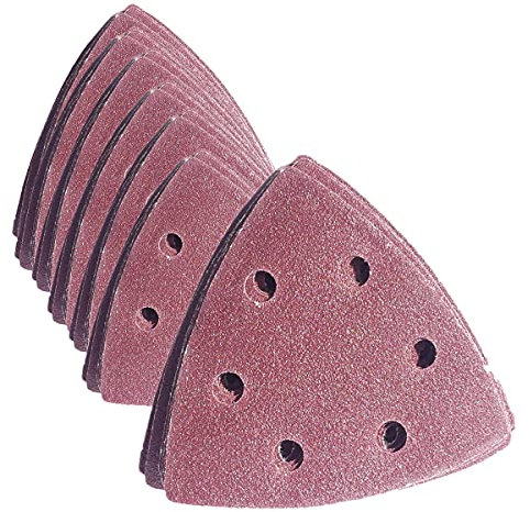 25 unidades de papel de lija Delta 93 x 93 x 93 mm, triangular, grano P40-P240 (a elegir) lijadora delta triángulo de Bohrfux (grano P60)