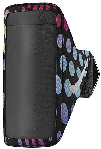 Nike Unisex – Erwachsene Lean Arm Band Smartphone Armband, Black/Dynamic Turq/Silver, one Size