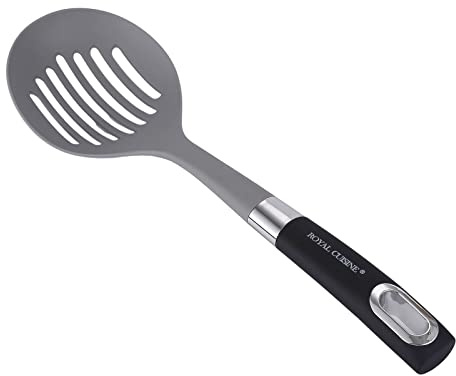 Royal Cuisine Nylon Slotted Ladle - Non-Stick Heat Resistant Seamless Kitchen Cooking Serving for Soups, Chili, Sauces, Batter, and More - Ultimate, Mint