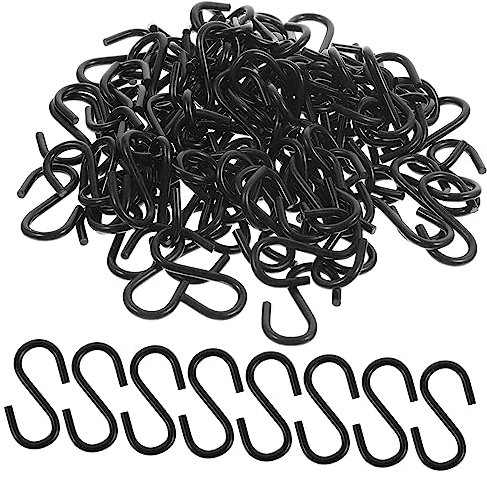 Cabilock 100piezas Ganchos Pequeños Forma De s Ganchos Multiusos Para Colgar Ropa Bufandas Armario Cocina Puerta Trasera Perchero De Hierro Para Uso Diario
