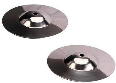 Supvox Crashbecken Schlagzeugbecken Metallbecken 2 Stück Silber Zubehör für Schlaginstrumente Langlebig Hohe Härte Starker Klang Geeignet für Anfänger Schüler Musikunterricht Ersatzteil für Trommel