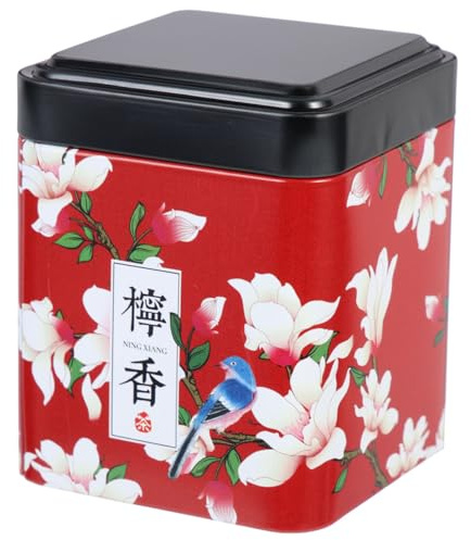 MAGICLULU Tea Canister, Japanese Style Iron Tea Storage Tin for Loose Leaf | Airtight Metal Storage Jar with Sealed Lid, Portable Coffee Canister for Small Business Packaging, for Tea Lovers