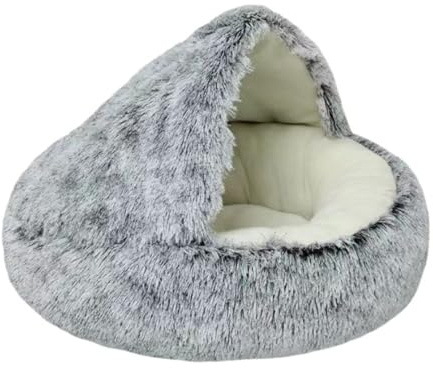 XILENY Kuschelhöhle Hunde und Katzen, 2-in-1 Waschbares Flauschig Katzenbett Rund Weiche BeruhigendesLove's Cabin Katzenbett flauschig rund Hundebett 65cm - Katzenbett große Katzen flauschig