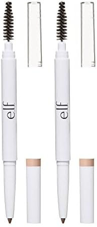 e.l.f. Instant Lift Brow Pencil, Dual-Sided, Precise, Fine Tip, Shapes, Defines, Fills Brows, Contours, Combs, Tames, Blonde 0.18g (Pack of 2)