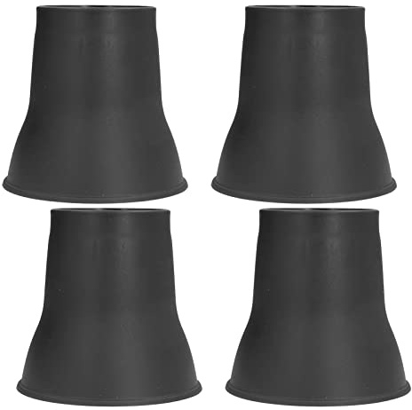 Yosoo Health Gear Möbelerhöhung, 4 Stück, 15,2 cm, Hornförmig, Schwarzer Kunststoff, Elefantenfüße für Bett, Sofa, Stuhl, Schreibtisch, Tisch