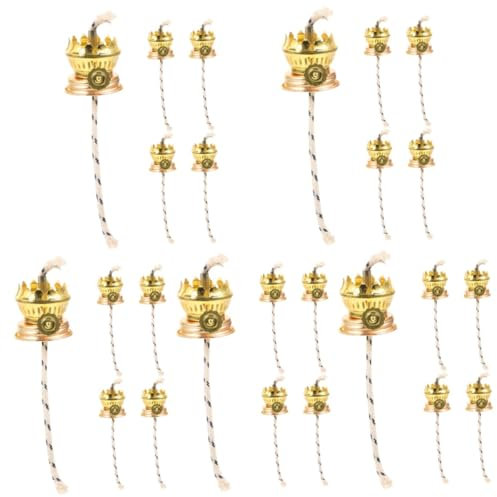 Ciieeo 25pcs Vintage Style Kerosene Lamp Burner Base Odourless Lamp Oil Easy Install