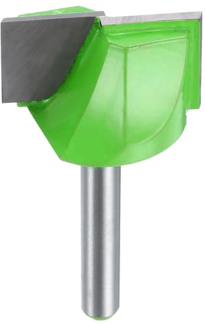 QUARKZMAN Fresas Limpieza Inferior para Router 1-3/16 (30mm) Vástago 1/4 | de Carburo Punta para Nivelar Tableros CNC para Aplanar Madera, de Diámetro, 5/8 (16mm) de Profundidad