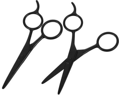 FRCOLOR 2pezzi Forbici Per Del Viso Acciaio Inossidabile Set Di Forbici Per Modellare Barba e Rifinire Sopracciglia Strumento Di Precisione Per Uomini e Donne Design Elegante e Leggero