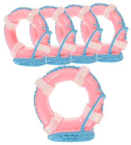 Abaodam 5stücke Miniatur Schwimmringe Schwimmhilfen Puppenhaus Zubehör Deko Kleine Ringe Für Mini Häuser Und Gärten Ornamente