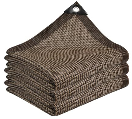 Schattierungsnetz 2x3 m,Schattennetz,Beschattung für Terrassenüberdachung,Atmungsaktiv Schattiernetz mit Ösen,Leicht Sonnensegel -Beständiges,Beschattungsnetz für Garten,Balkon,Patio-Braun