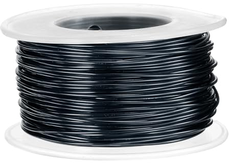 QUARKZMAN Alambre de Aluminio, 1.0mm x 30m Alambre Artesanal de Aluminio Anodizado, para Esculpir Joyas, Modelado, Manualidades, Bricolaje, Negro