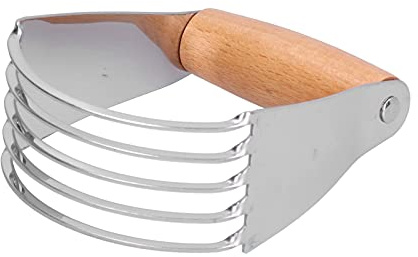 Pastelera de masa de acero inoxidable y cuchillas de servicio pesado premium para hornear suministros de cocina para hornear (Couleur du bois)