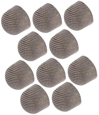 Tofficu 10pcs Conductive Fabric Stylus Pen Tips Sturdy Silver Fiber Touch Screen Replacement Nibs for Tablets and Smartphones