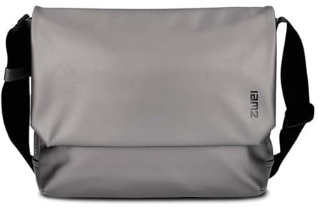 Zwei Unisex Messenger-Bag Cargo CA130 wasserfeste Umhängetasche 6 Liter verstellbarer Schultergurt Magnet-Verschlussklappe gepolstertes Laptop-Fach gute Innenausstattung (metallic-stone)