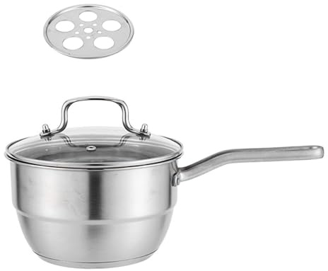 Ergonomic Single Handle Stainless Steel Double Layer Boiler Pots Saucepan for Milk Warming and Vegetable Steaming Tasks Ergonomic Handle Stainless Steel Steamer