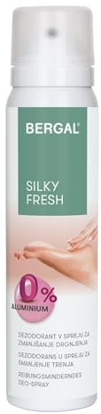 BERGAL Silky Fresh Fußdeo-Spray 100 ml effektiver Schutz vor Fußgeruch, mit echter Seide aluminiumfrei, schützt vor Blasen und Reibung im Schuh, hygienische Frische, hautschonend, frei von Parabenen