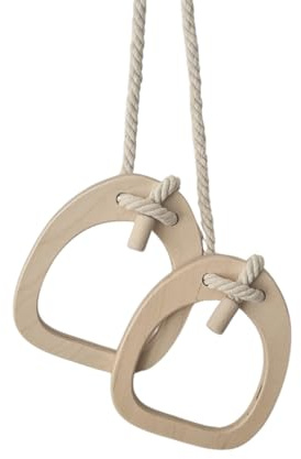 KIDWOOD Cliff Wooden Rings, Accessories for Climbing Frame, Transforming Swing, Montessori Toys, Wooden Toy for Children