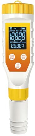Misuratore digitale per analisi dell'acqua con sette parametri essenziali, design compatto e portatile, per uso domestico e professionale, strumento professionale per analisi dell'acqua