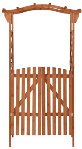 Générique Pergola avec Portail 116x40x204 cm Bois de Sapin Massif,Vie en extérieur,Structures extérieures,Arches, treillages & pergolas de Jardin,316389
