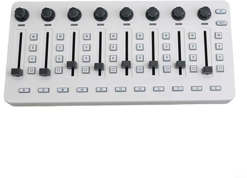 Kabelloser Controller, Mischpult mit BT-Anschluss, USB-C betrieben, 43 belegbare Tasten, 8 Drehknöpfe, hochwertiger Kunststoff, für Studio und Live