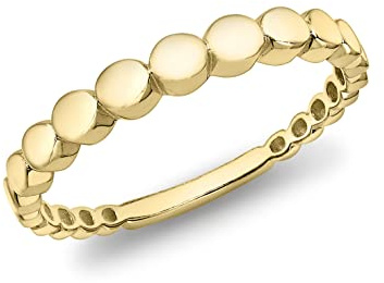 CARISSIMA Women's 9 ct Yellow Gold Polished Graduated Circles Ring, Size M
