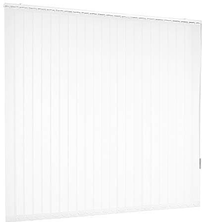 Lamellenvorhang Vertikaljalousie Weiß Lamellen Fenster Rollo Breite 100 bis 250 cm Länge 150 bis 250 cm Vorhang Flächenvorhang Schiebevorhang Streifenvorhang blickdicht halbtransparent (100 x 150 cm)