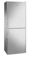 Amica KGC 384 110 E Stand Kühl-Gefrierkombination, 52 cm breit, 148 cm hoch, 138 l, Automatische Abtauung, 2 Ablagen, Edelstahloptik
