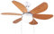 Cecotec Ventilador de Techo con Luz EnergySilence Aero 360. 50 W, Bajo consumo, 91 cm de Diámetro, 6 Aspas Reversibles, 3 Velocidades, Función Invierno, Acabado en blanco/madera