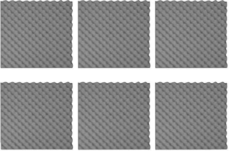 12 Pack 12X 12X1 Egg Crate Panels Soundproofing Acoustic Studio Wedge Foam Tiles Wall Panels, Acoustic Panels Studio Soundproofing Foam Wedge Tiles (Gray)