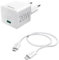Hama Schnellladegerät, mit Lightning Ladekabel (Set, Ladeadapter 20 Watt, für Apple iPhone iPad AirPods, Smartphone etc., mit PD 3.0, USB C Ladegerät, schnellladen, MFI Zertifiziert, klein) Weiß