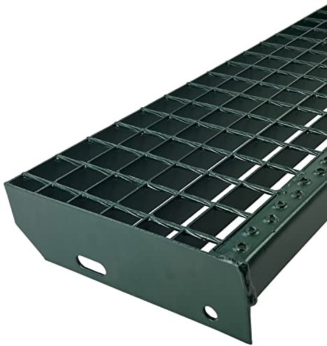 Marche en caillebotis Galvanisé 600 x 240 mm Largeur des mailles 30 mm selon DIN 24531 et antidérapant R11 Résistant aux intempéries