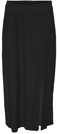 Only Onlpiper Life Midi Jupe Fendue Noos Ptm, Noir, S