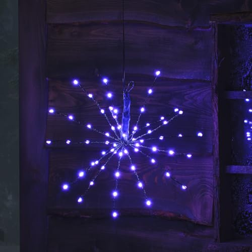 Lights4fun 36cm LED Starburst Weihnachtsdeko mit Fernbedienung Farbauswahl Timer Weihnachtsdeko Außen bunt Outdoor Lichterkette mit Farbwechsel