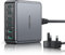 Rocoren 270W GaN USB C Fast Charger Block, 6-Port PD 100W QC4.0 PPS 2-Laptop Charging Station with 1.5m UK Cord, Compatible with MacBook Pro/Air, iPhone 15/16 Pro, Galaxy, Steam Deck, ASUS and more