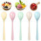 5 Cucharas para Huevos Plástico Reutilizables Cucharas de Postre Plástico Pequeñas y Duraderas Utensilios de Cocina Adecuados para Comida para Bebés, Mermelada,Yogur