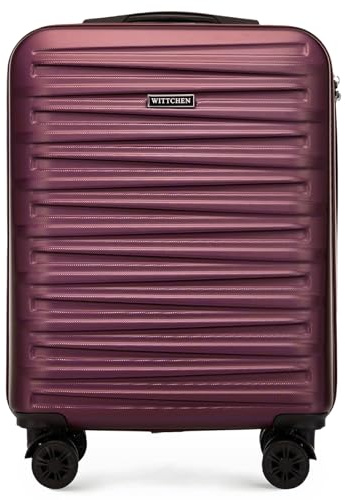 WITTCHEN Skyspeed Line Kabinenkoffer Kleines Kabinengepäck ABS Hartschalenkoffer Reisekoffer Rollkoffer Kleiner Koffer Trolley Kombinationsschloss Teleskopgriff Maroon Lufthansa/Eurowings/Ryanair