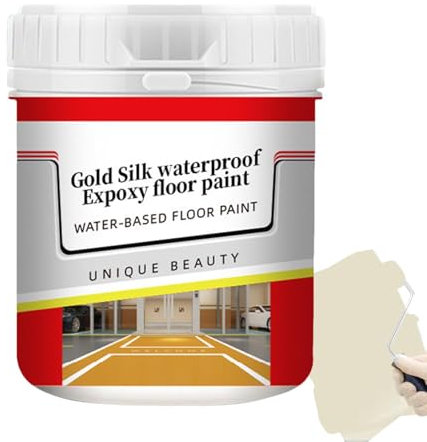 Pintura para suelos de hormigón, pintura para suelos epoxi antideslizante a base de agua, cubierta de suelo fiable y exterior bloqueará el aire y el agua. Pintura de resina epoxi para sellado de