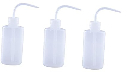 Abaodam Regadera Exprimible 500ml para Riego Casero De Plantas, Kit De 3 Piezas Boquilla Curva, Aspersor Práctico y Accesorio De Plantación Duradero De Plástico