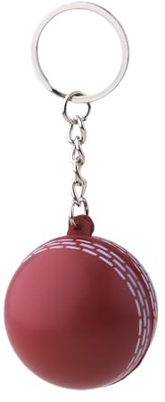 Guqqeuc Cricket Ball Stress Ball Keyring Gifts for Son Daughter Birthday Christmas Gifts for Best Friend Cricket Gifts for Women Men Stress Relief Gifts Squeeze Keyring Gift