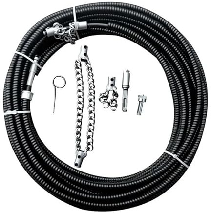 Elektrische Bohrmaschine Abflussreiniger Maschine 1-5 Meter Mit Verlängerung Kanalrohr Feder Sanitär Bagger Reinigungswerkzeuge, schwere Reinigung flexibel(79In)