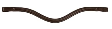Stirnband Lech, gebogener Leder-Stirnriemen, Schlichtes Design, langlebig und passend für Trensen