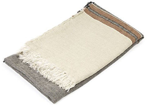 Libeco der Belgischen Handtuch 100% Leinen Fouta Handtuch in Bienenwachs Streifen
