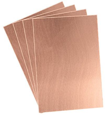 sourcingmap 7 x 10 cm enkelsidig kopparklädd laminat PCB kretskort brun 4 st