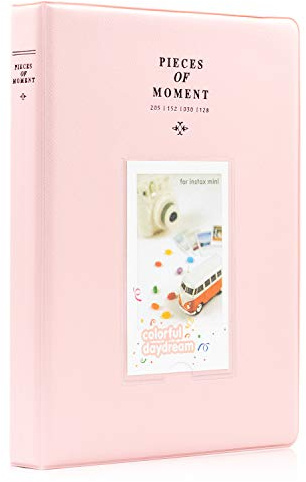 128 Taschen Fotoalbum für Fujifilm Instax Mini LiPlay 11 7s 8 8+ 9 25 26 50s 70 90 Sofortbildkamera, für Polaroid Snap SnapTouch PIC-300 Z2300 Mint Zip Sofortbildkamera Drucker (Rosa)